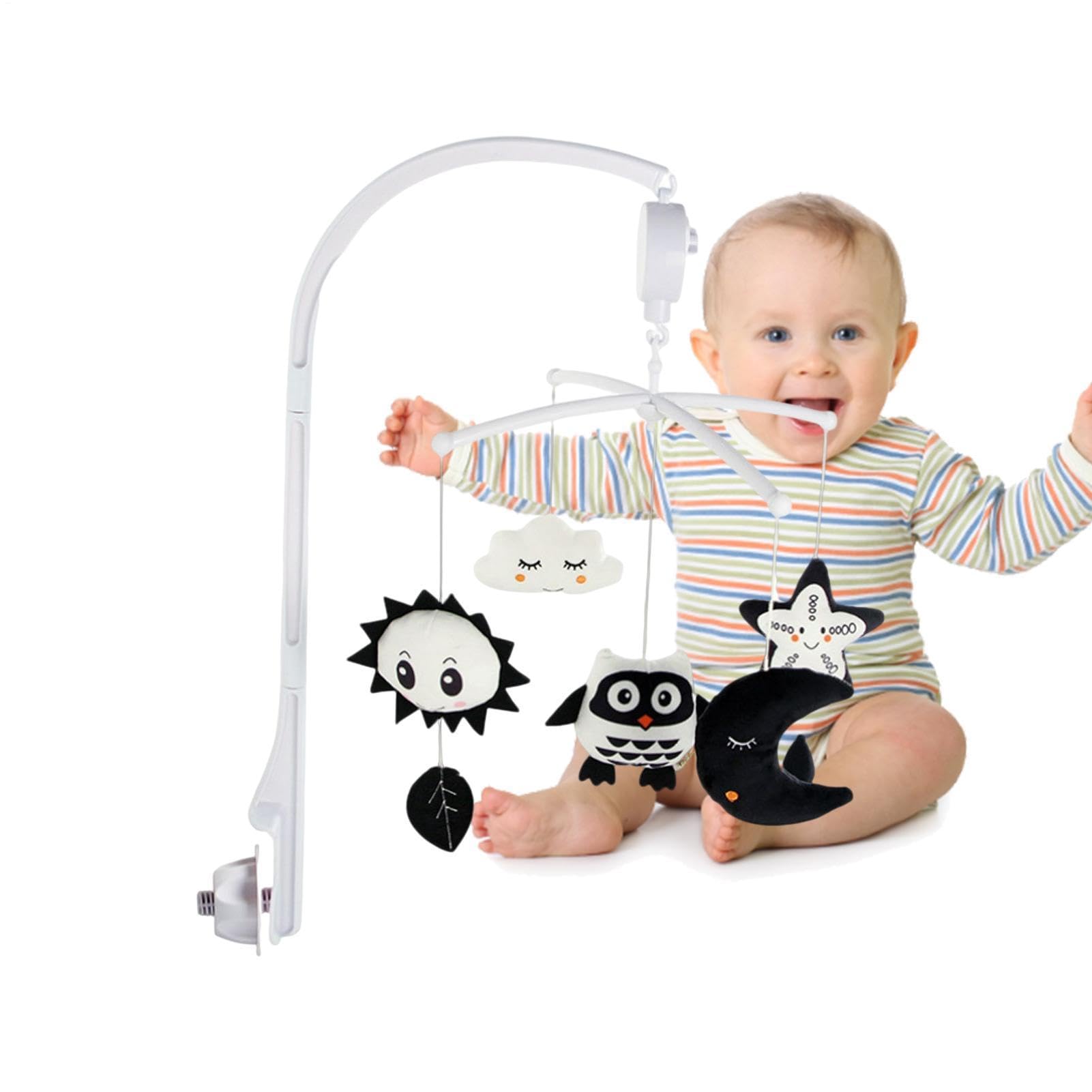 Mobile flottant pour bébé stimule la vue avec accessoires de musical sensoriels