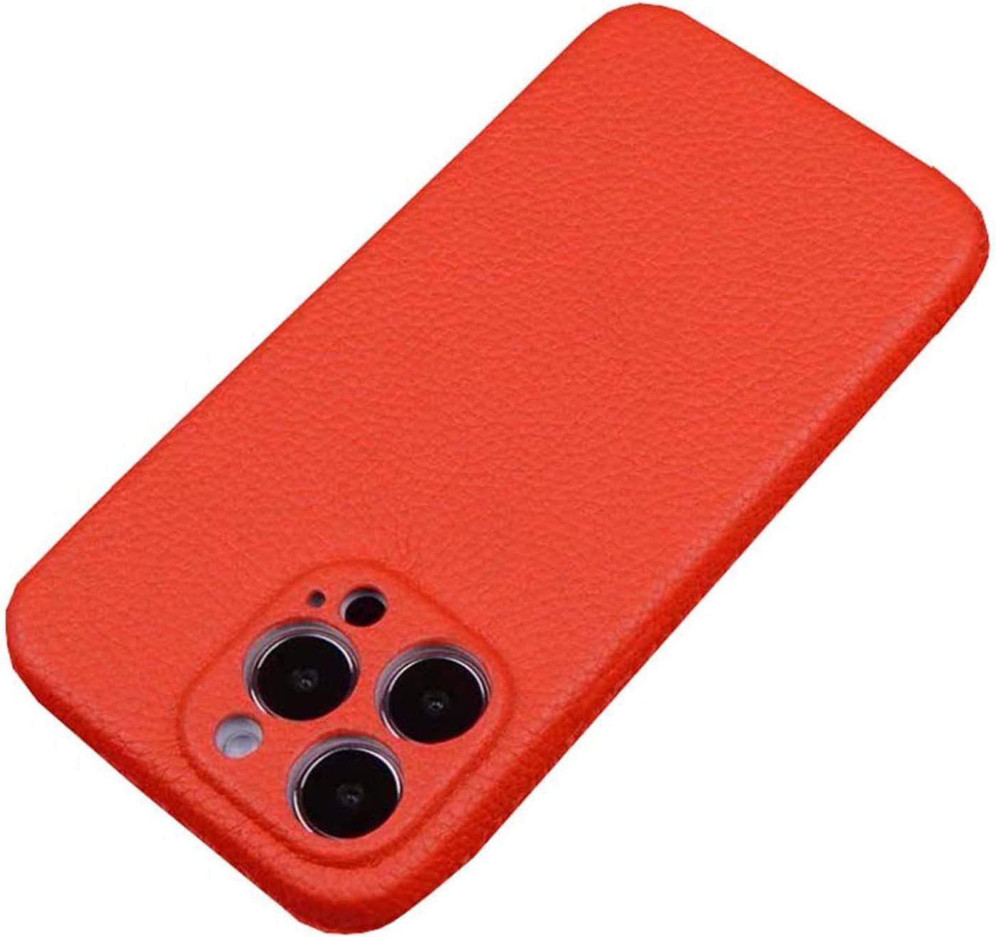 Coque iPhone 14 Pro Max cuir avec protection caméra renforcée rouge - 8
