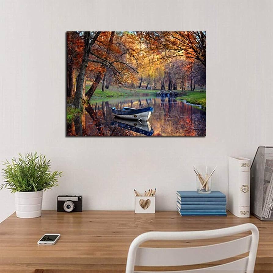 Amazon.co.jp: 秋風景画1 Piece 32''Wx24''H : Home & Kitchen