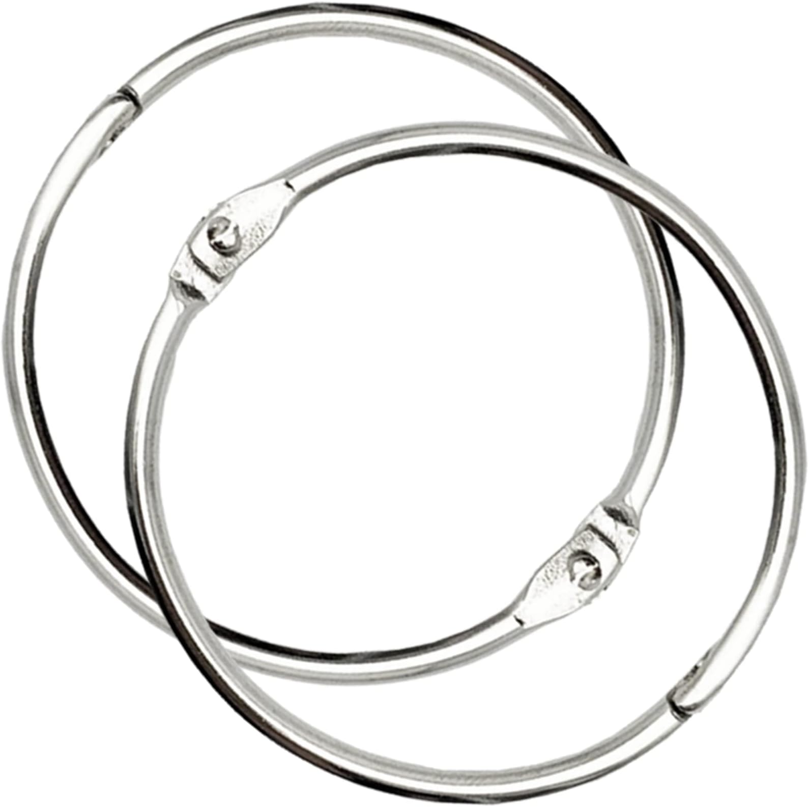 OWLKELA 2 Inch 25 Pack Loose Leaf Binder Rings, Nickel Plated Steel Binder Rings, Keychain Key Rings, Metal Rings for Index Cards, Book Ring, Ideal for School, Home, or Office