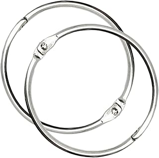 OWLKELA 2 Inch 30 Pack Loose Leaf Binder Rings, Nickel Plated Steel Binder Rings, Keychain Key Rings, Metal Rings for Index Cards, Book Ring, Ideal for School, Home, or Office