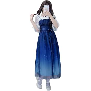 Amazon.co.jp: [fenglin love] 星空グラデーション ワンピース