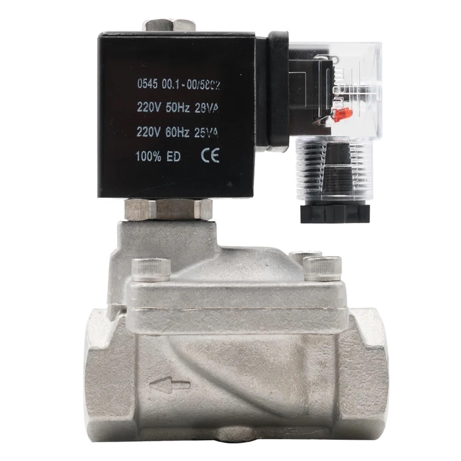 Vanne d'eau haute pression en acier inoxydable durable AC 24V 1"