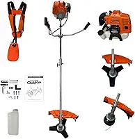 Roçadeira Gasolina Bipartida Profissional 52cc 2,5HP Muito Potente, com Lâmina 3 Pontas, Cinto Duplo Almofadado e Carretel Nylon Carbon Fak