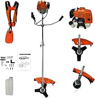 Roçadeira Gasolina Bipartida Profissional 52cc 2,5HP Muito Potente, com Lâmina 3 Pontas, Cinto Duplo Almofadado e Carretel Nylon Carbon Fak