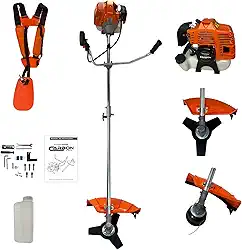 Roçadeira Gasolina Bipartida Profissional 52cc 2,5HP Muito Potente, com Lâmina 3 Pontas, Cinto Duplo Almofadado e Carretel Nylon Carbon Fak