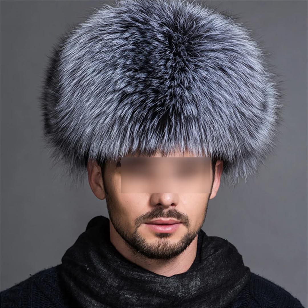 Wjnvfioo Inverno Uomo Faux Peloso Cappello Uomo Cappelli Da Sci Cappelli Soffici Outdoor Caldo Cap Neve Peloso Cappelli