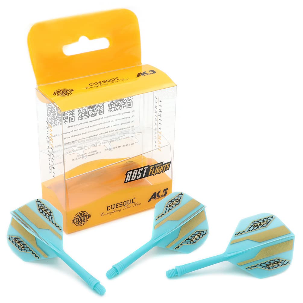 CUESOUL Rost Eje de dardo Integrado y Plumas estándar/lágrima de Pera/Forma Delgada con patrón Atractivo, Juego de 3 Piezas — view 35