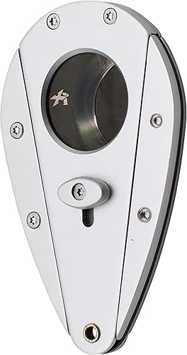 Xikar Cortador de cigarros Xi1, cuchillas de acero inoxidable 440C con clasificación Rockwell HRC 57, calibre de anillo 54 a 60, acción doble de