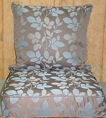 Outdoor Deep Seat Cushion Set ~ Blush Botanical Taupe 26X24X4 / 24X24X6.5 *New* #TOP10