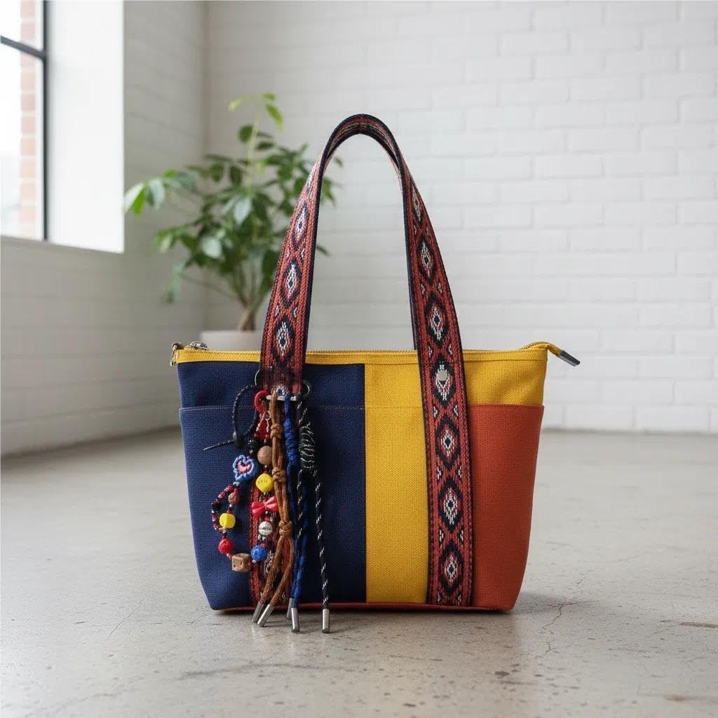 QTMY Cute Beaded Braided Keychain Bag Charms for Handbag Purse Backpack Accessories Bogg Bag,418 - Image 4