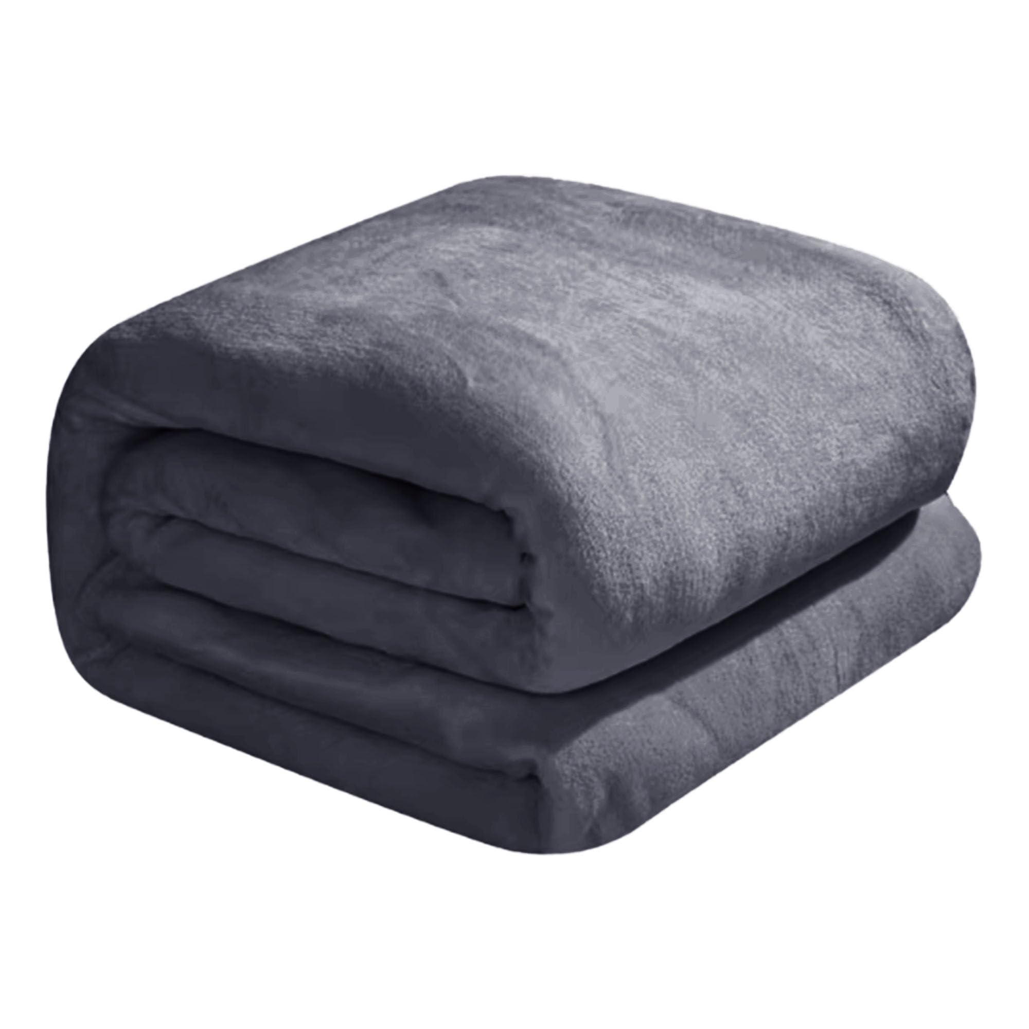 Couverture de lit 100x285 cm chaude et douce | Plaid jeté de canapé scandinave gris foncé