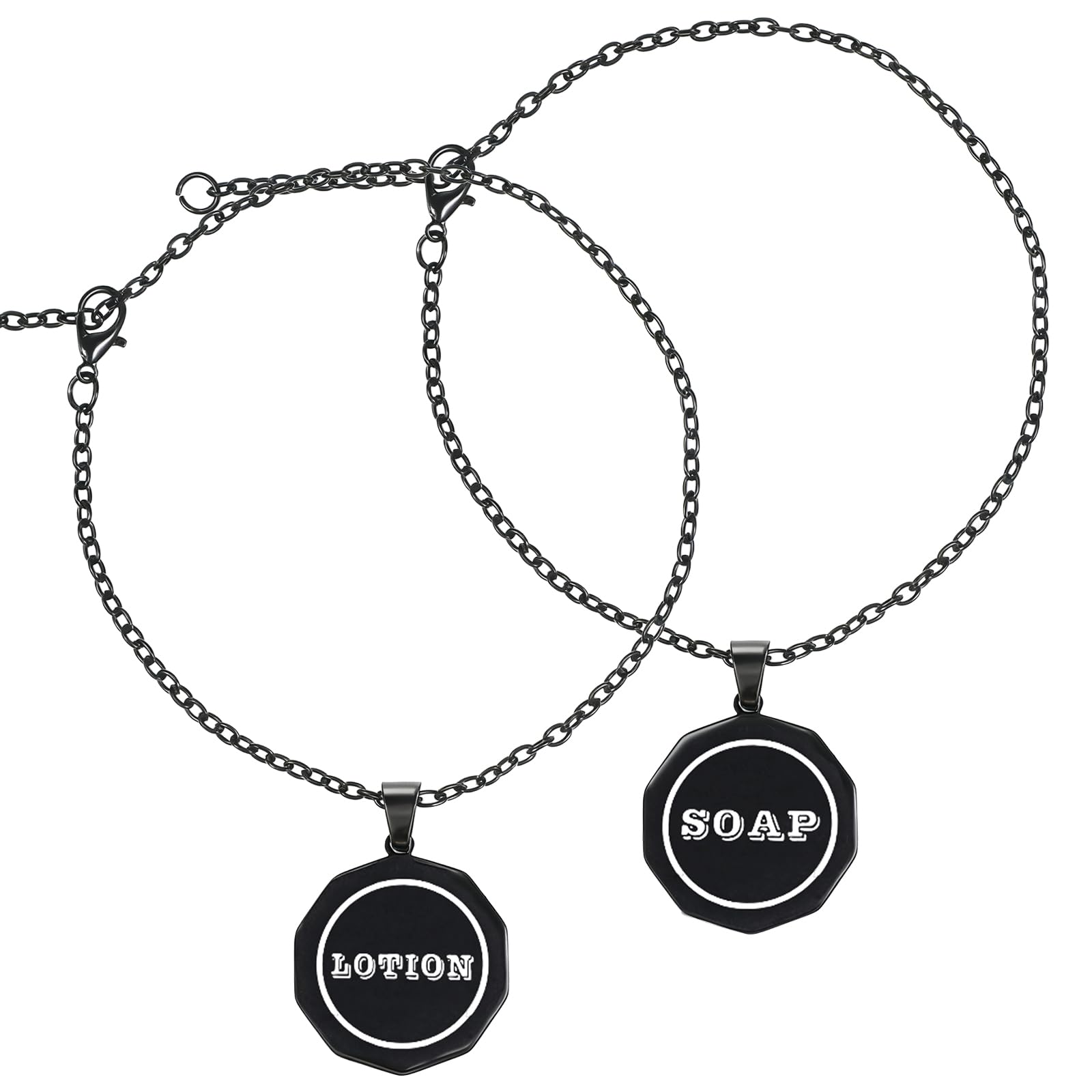 Photo 1 of 2 PCS Soap and Lotion Labels Double-Sided Bottle Labels Hanging Tag Chains for Kitchen, Bathroom Organization