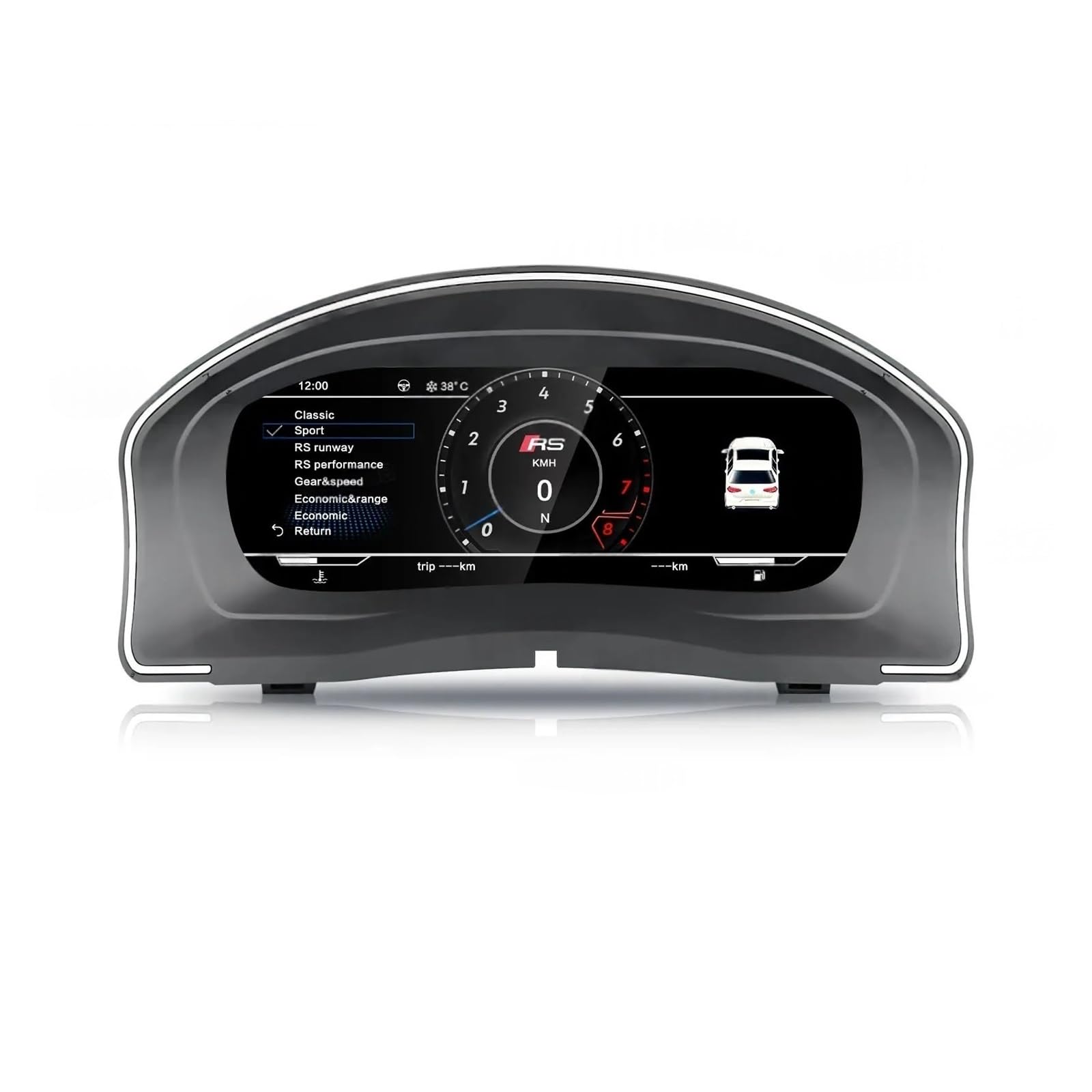 Cruscotto LCD da 10,25 pollici compatibile con VW Volkswagen Golf 5 2006 Car Digital Cluster Tachimetro automatico Monitor cabina di pilotaggio virtuale Nuovo aggiornamento