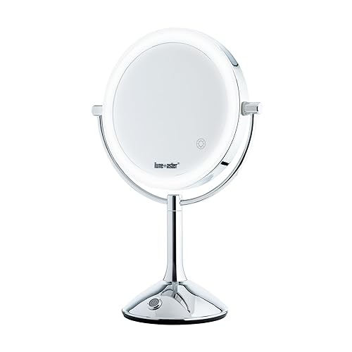 LuneAster Espejo de tocador LED aplica tu maquillaje y cuidado de la piel con la mejor luz con este espejo de tocador LED recargable y táctil