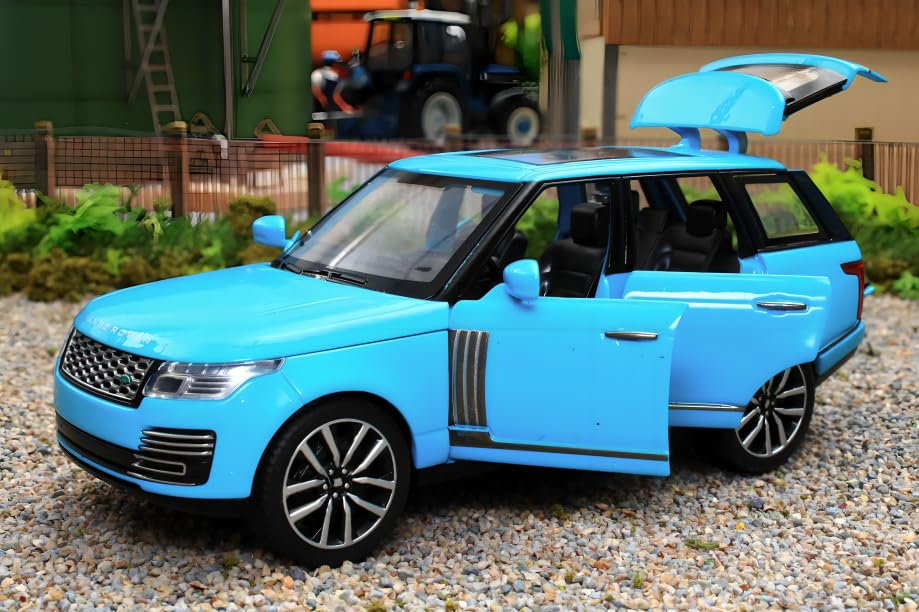 Image of Range Rover SUV Car 1:32 Scale Model Car Exclusive Alloy Metal Pull Back Die-cast Metal Pullback Toy with Openable Doors & Light Music Best Gifts Toys Kids【Colors as Per Stock】