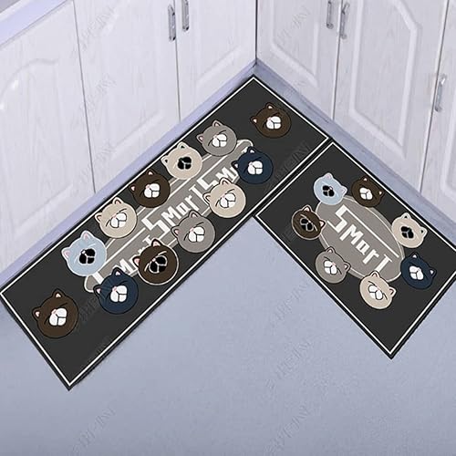 Alfombras de cocina coloridas para piso, alfombras de cocina antideslizantes, juego de tapetes de cocina de granja, alfombras y tapetes de cocina,