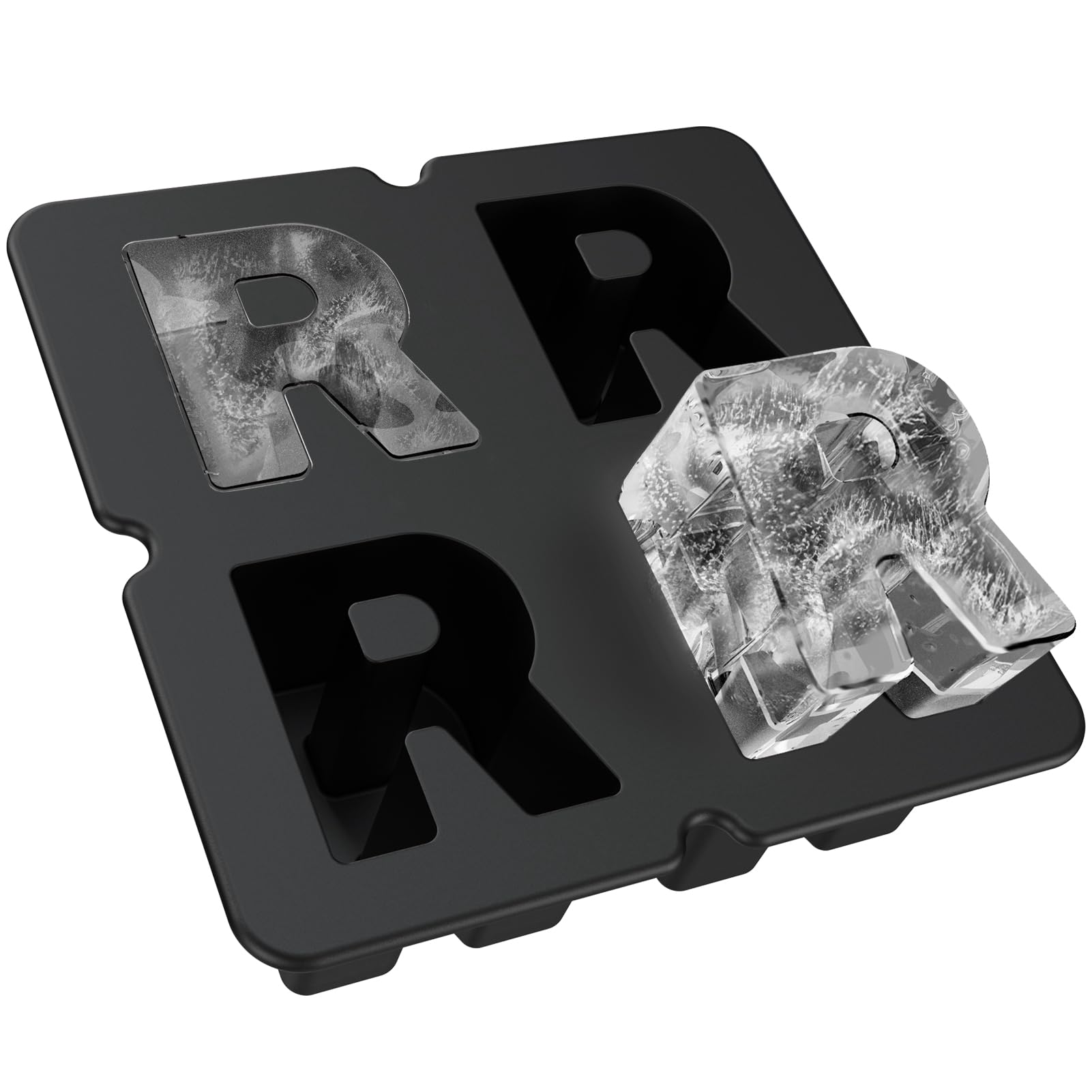 Amazon.com: Customized Letter R Ice Cube Mold -Letter Silicone Ice Mold ...