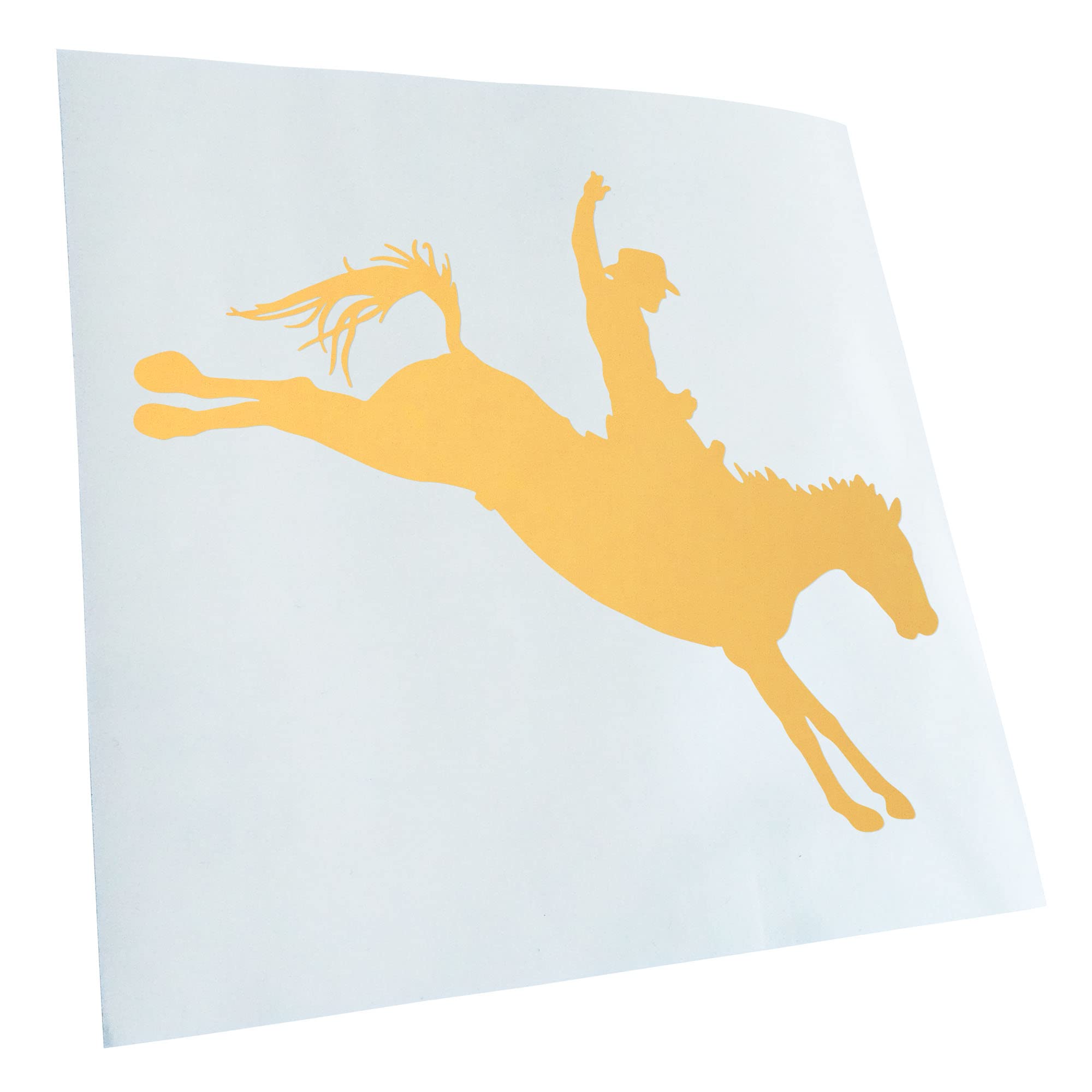 Kiwistar - Car Sticker - Cream - 50 x 42 cm Cowboy with Horse Rodeo Sticker for Car, Laptop, Bicycle, Truck, Motorcycle, Multicoloured JDM Decal Racing