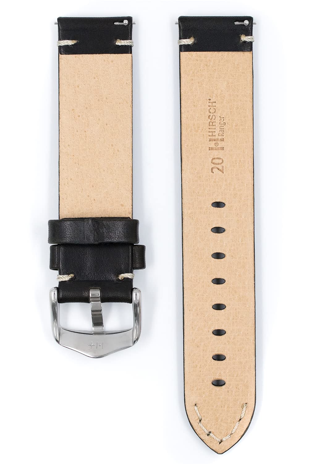 HIRSCH Uhren-Armband Ranger - echtes Kalbs-Leder - klassisch/elegant - für Damen & Herren