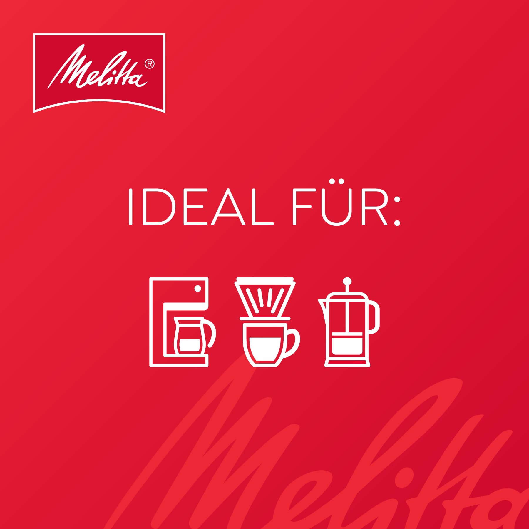 Melitta Auslese Medium filtrowana kawa 6 x 500 g, mielona, proszek do ekspresów do kawy, 50% kawy bezkofeinowej, średnie palenie, palona w Niemczech, w tacy