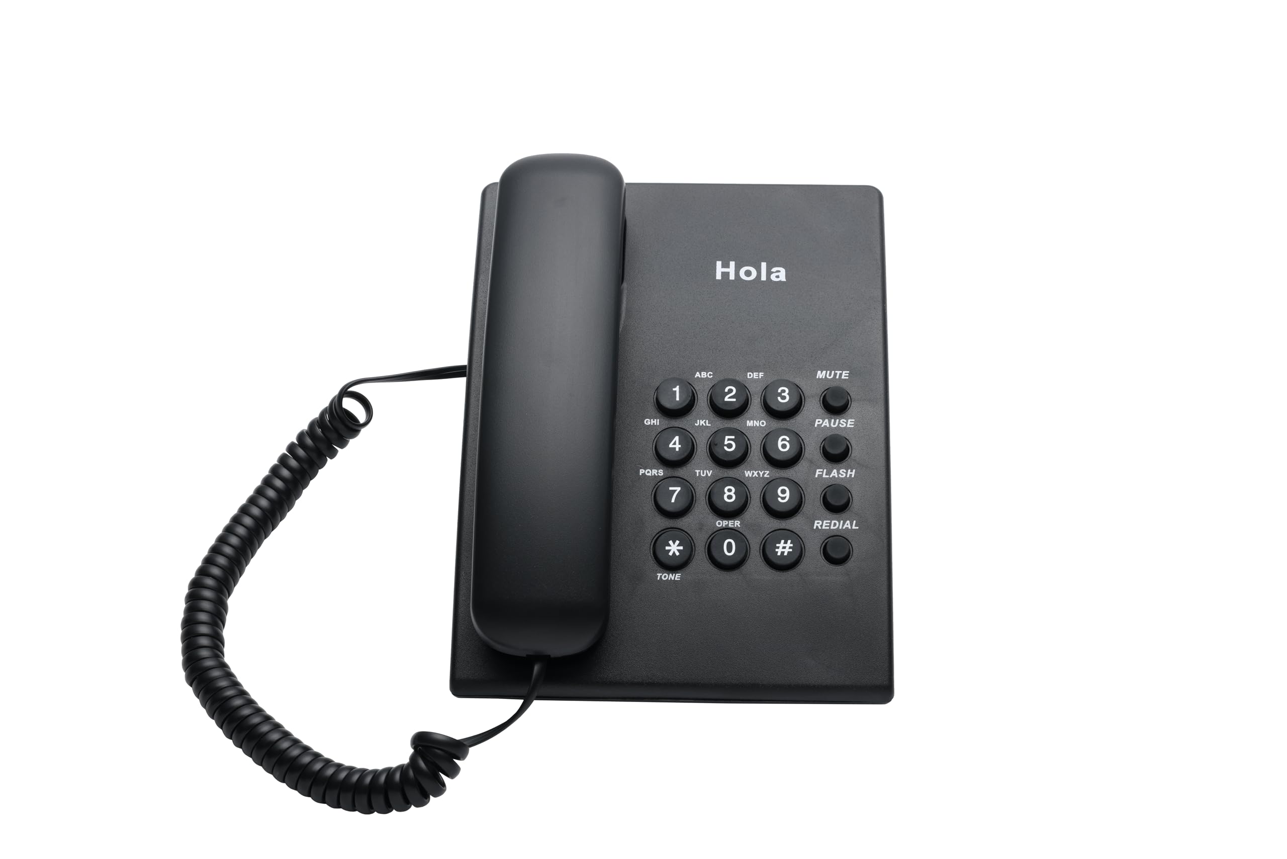 Hola TF 300 Basic Corded landline Phone with Tone/Pulse, Wall/Desk mountable, Pulse/Tone dial