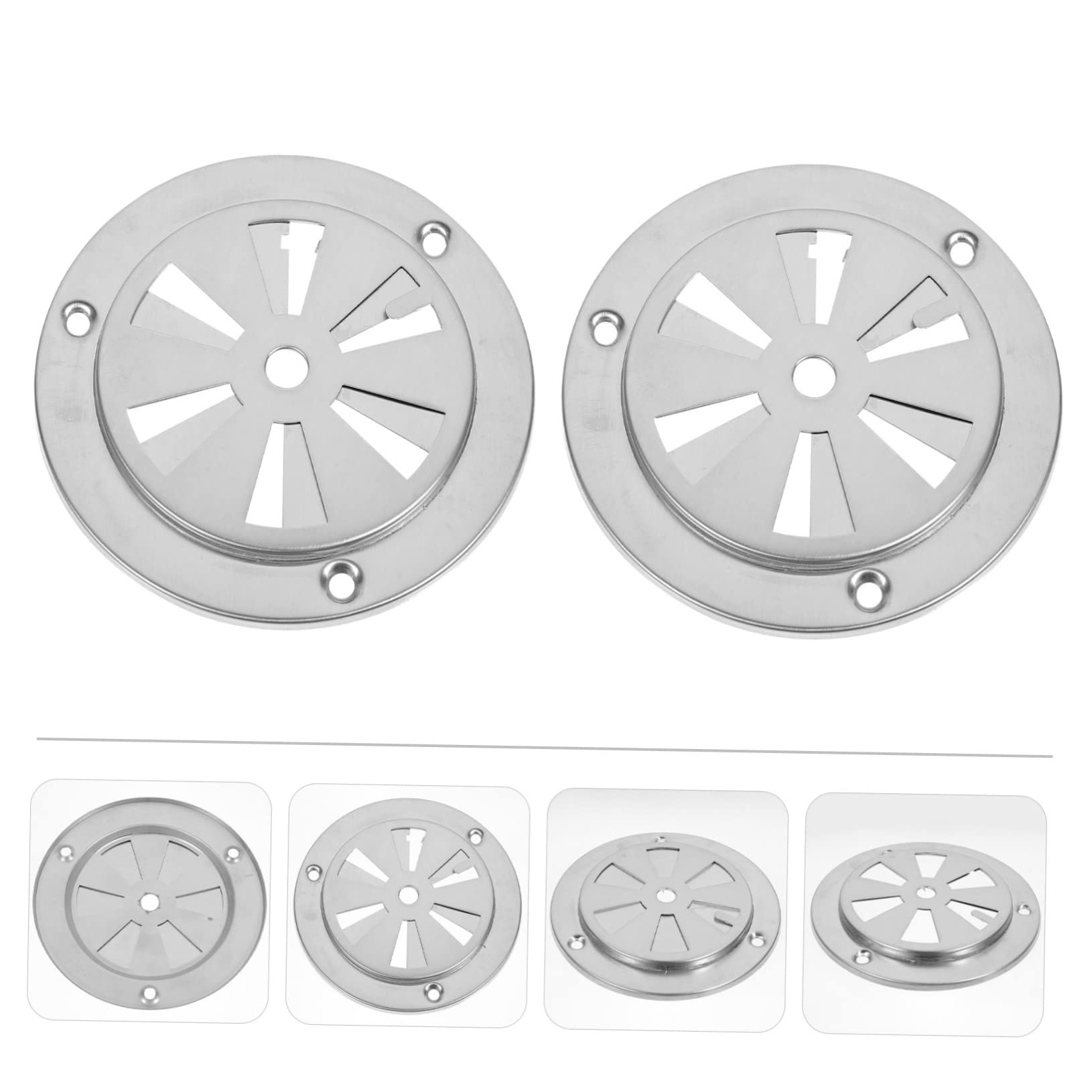 Uonlytech 3 Juegos Ventilación Del Horno Rejilla Ventilacion Rejillas Para Ventilacion Orificio De Disipación De Calor Ventilación De La Rejilla Del Conducto Repuesto Silver 2 Piezas * 3