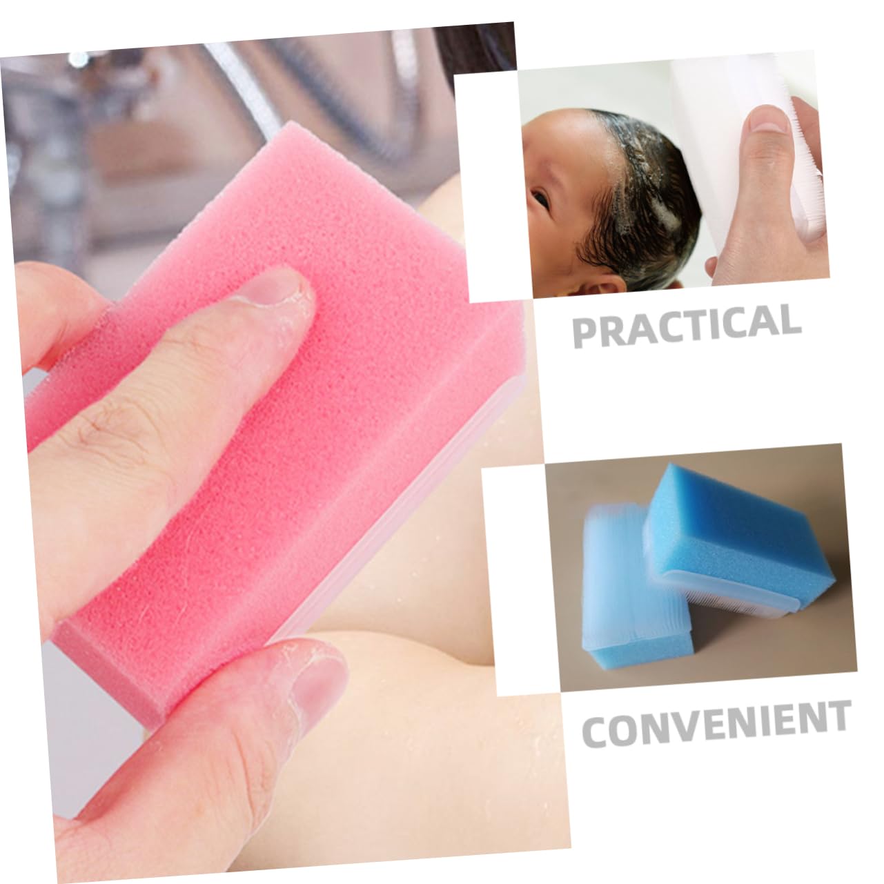FOMIYES 5 Set Di Spazzola Da Bagno Per Neonati Spazzola Sensoriale Cappuccio Pettine Strumento Da Bagno Spazzola Portatile Per Ragazzi E Ragazze 3 Pezzi * 5