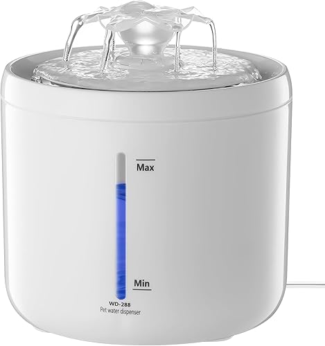LBFO - Fuente de agua para gatos, dispensador de agua para gatos con bomba inteligente y 2 modos de flujo, fuente de agua automática para mascotas