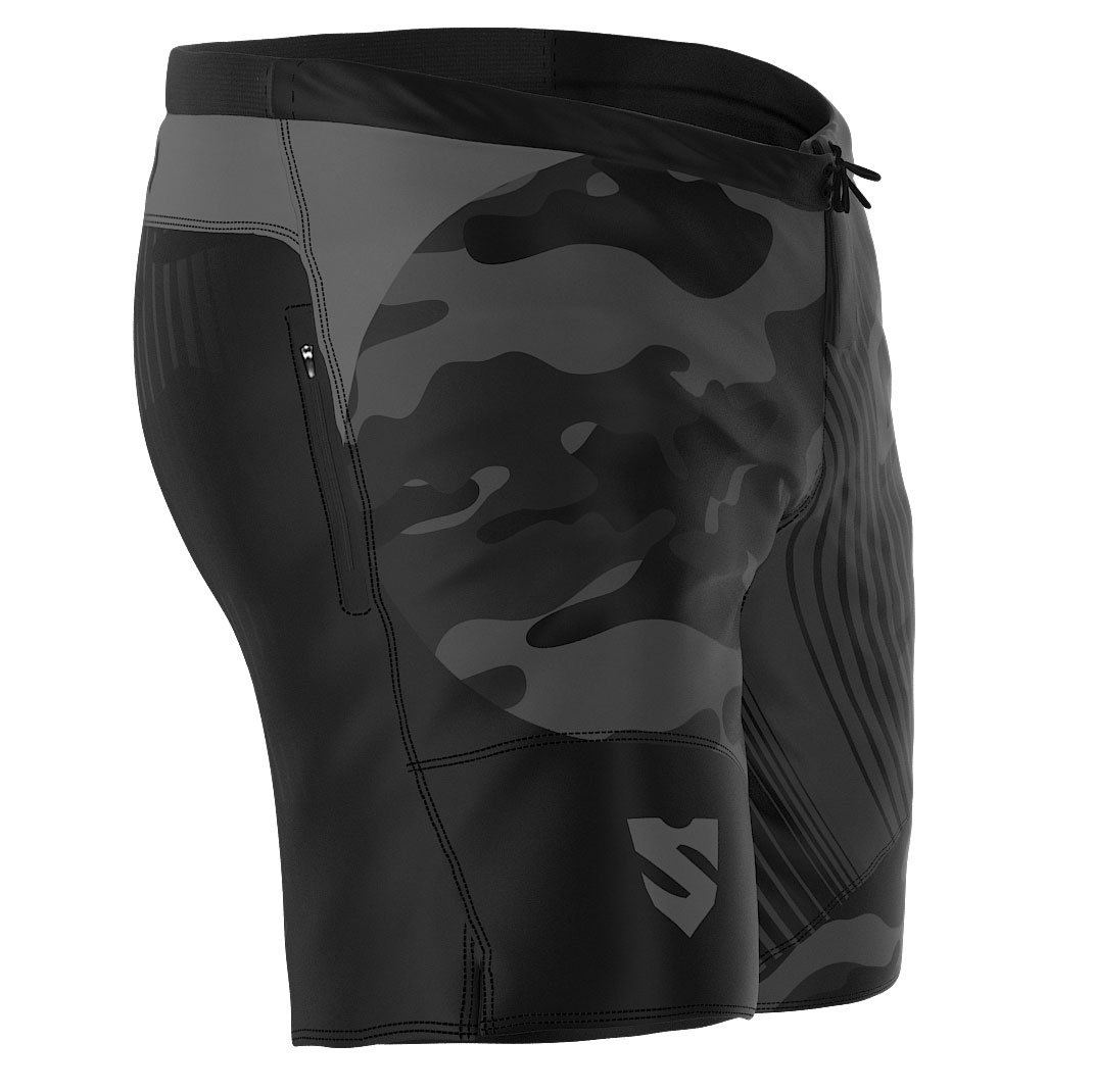 SMMASH Pantalon De Compression Hommes Short Court Thaibox Muay Thai Pantalon De Boxe Pantalon De Sport Short D'Entraînement Respirant Résistant À l'abrasion