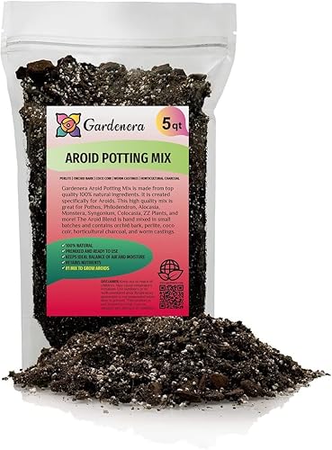 Mezcla para macetas de alta calidad, mezcla libre de tierra para Aroides, medio de cultivo para plantas de interior (bolsa de 5 cuartos de galón)