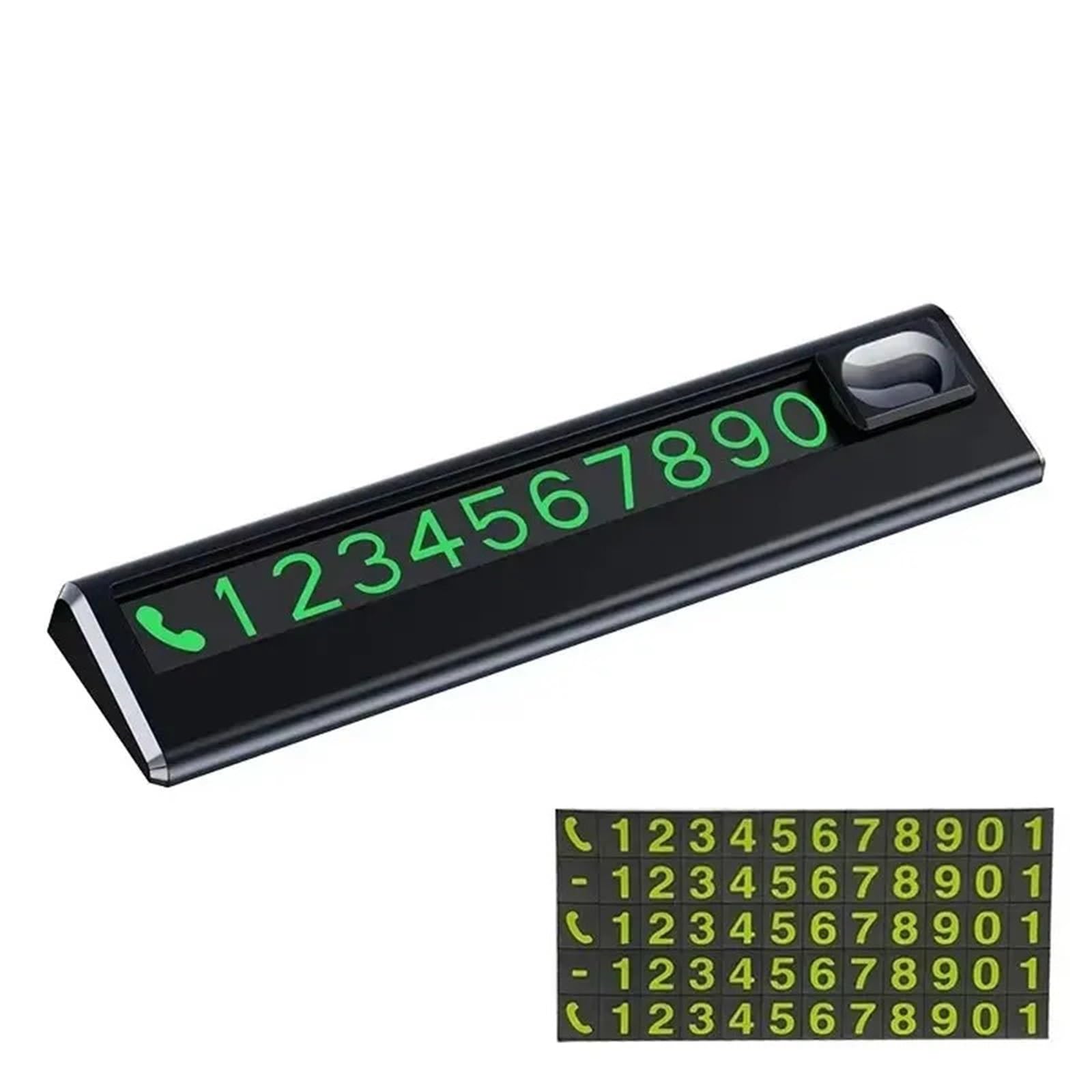 Beautiful and Simple Temporary Parking Number Plate,with 5 Sets of Numbers for Car