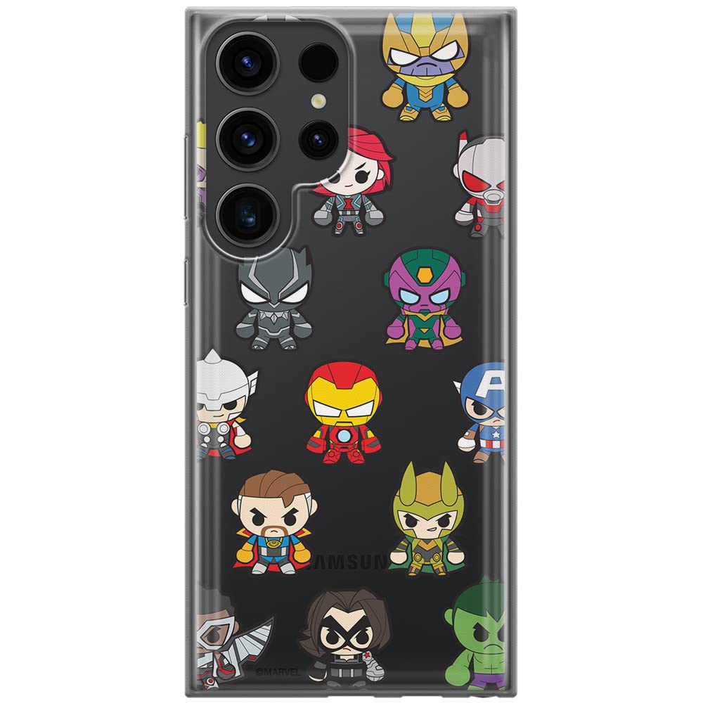 ERT GROUP mobile phone case for Samsung S23 ULTRA original and officially Licensed Marvel pattern Avengers 025 optimally adapted to the shape of the mobile phone, partially transparent