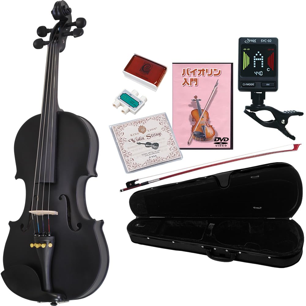 Amazon | Hallstatt ハルシュタット ヴァイオリン V-12/BK ブラック 4 