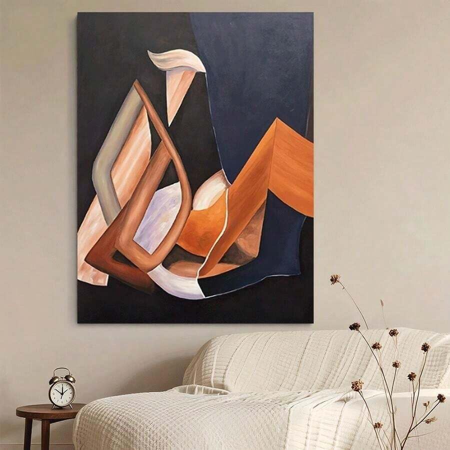 Toile abstraite blanche YUSUZHU grand format pour habiller vos murs