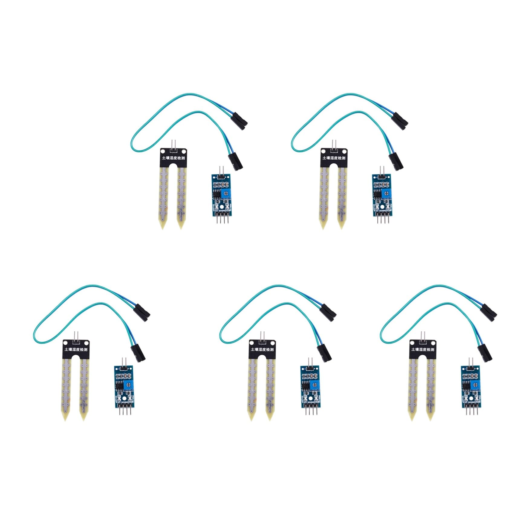 Jnchdghwa Blue 5X Soil Hygrometer Detection Module Moisture Sensor Fc-28 Dc 3.3V-5V