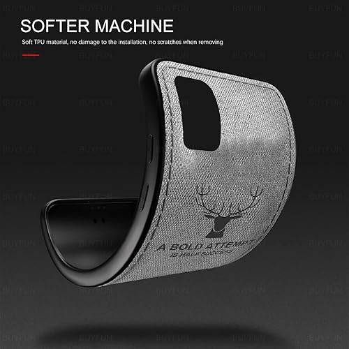 Miniatura 4 de Compatible con Xiaomi Redmi Note 10 o Redmi Note 10S Textura suave Patrón de ciervo Tela en relieve Tela TPU Teléfono celular Mobile Basic Back Case