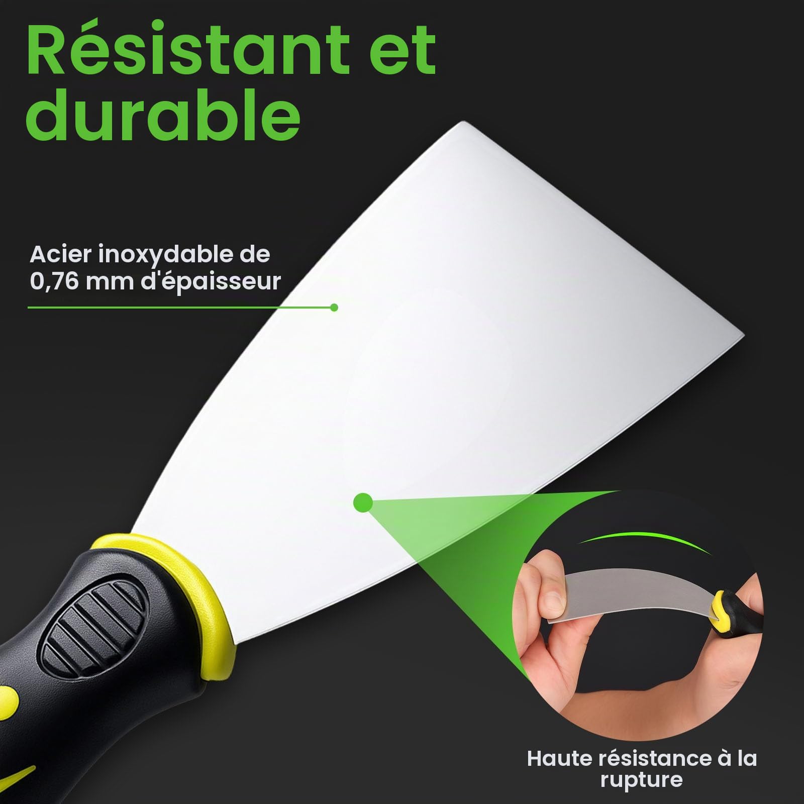 Sentoo Kit de presse à cartouche, pistolet à cartouche en silicone et outil pour enlever le mastic, grattoir à joints pour salle de bain, cuisine, sol, fenêtre, joints d'évier, cadre