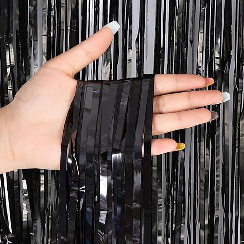 Miniatura 2 de BEAYFILY Cortinas de flecos para decoración de fiesta, serpentinas de oropel, decoración de fiesta de cumpleaños, telón de fondo con flecos para