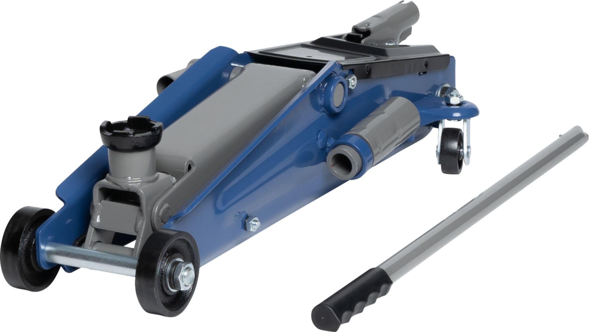 Cartrend hydraulischer Wagenheber, Rangierwagenheber für SUVs und Geländewagen mit Quicklift-Funktion, 2,5 Tonnen, blau