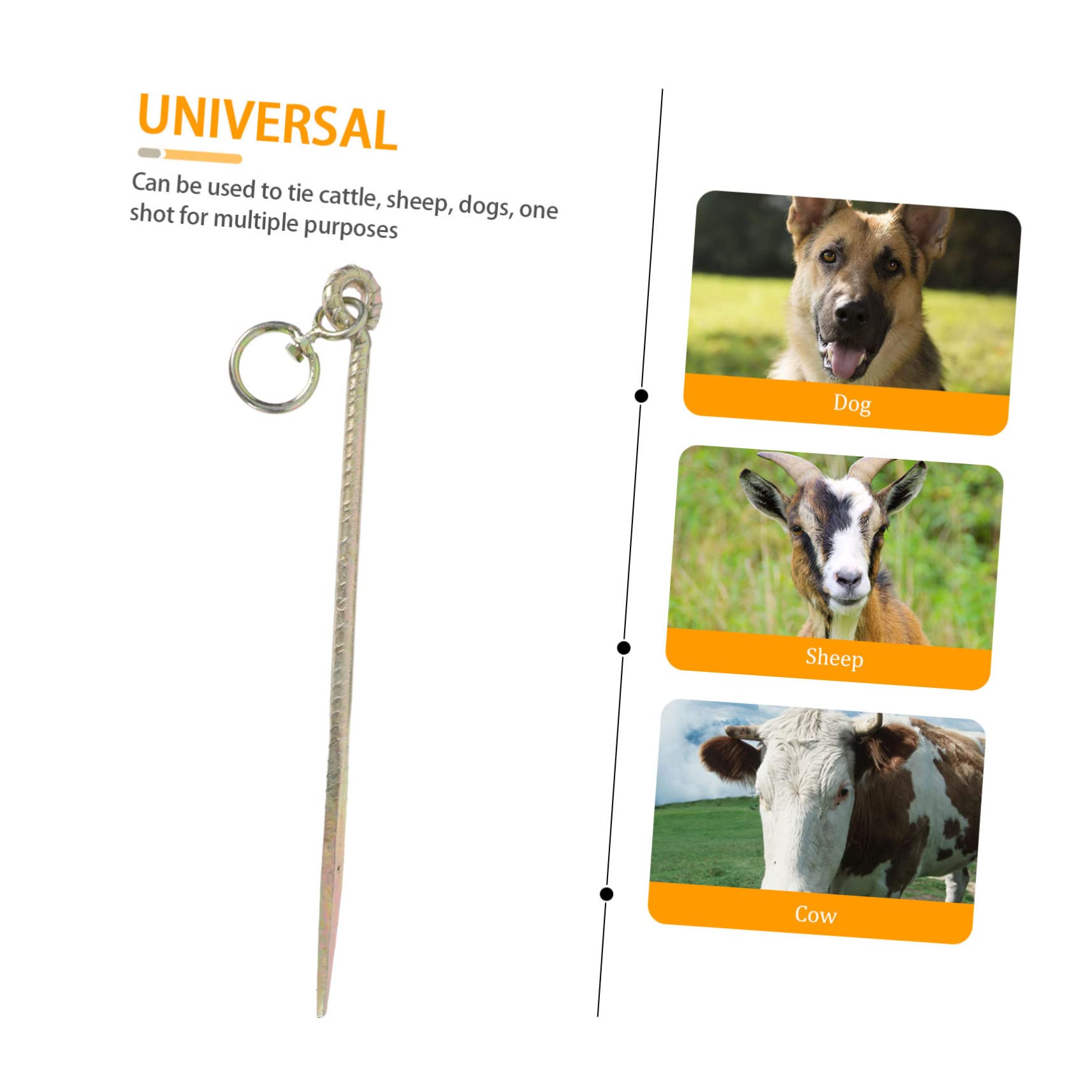 POPETPOP 1 Pc Poste De Atar Correas para Perros Gancho para Perros Cable De Amarre para Perros Cable para Perros Juguetes De Cuerda para Perros Estaca para Perros Exterior Golden Planchar