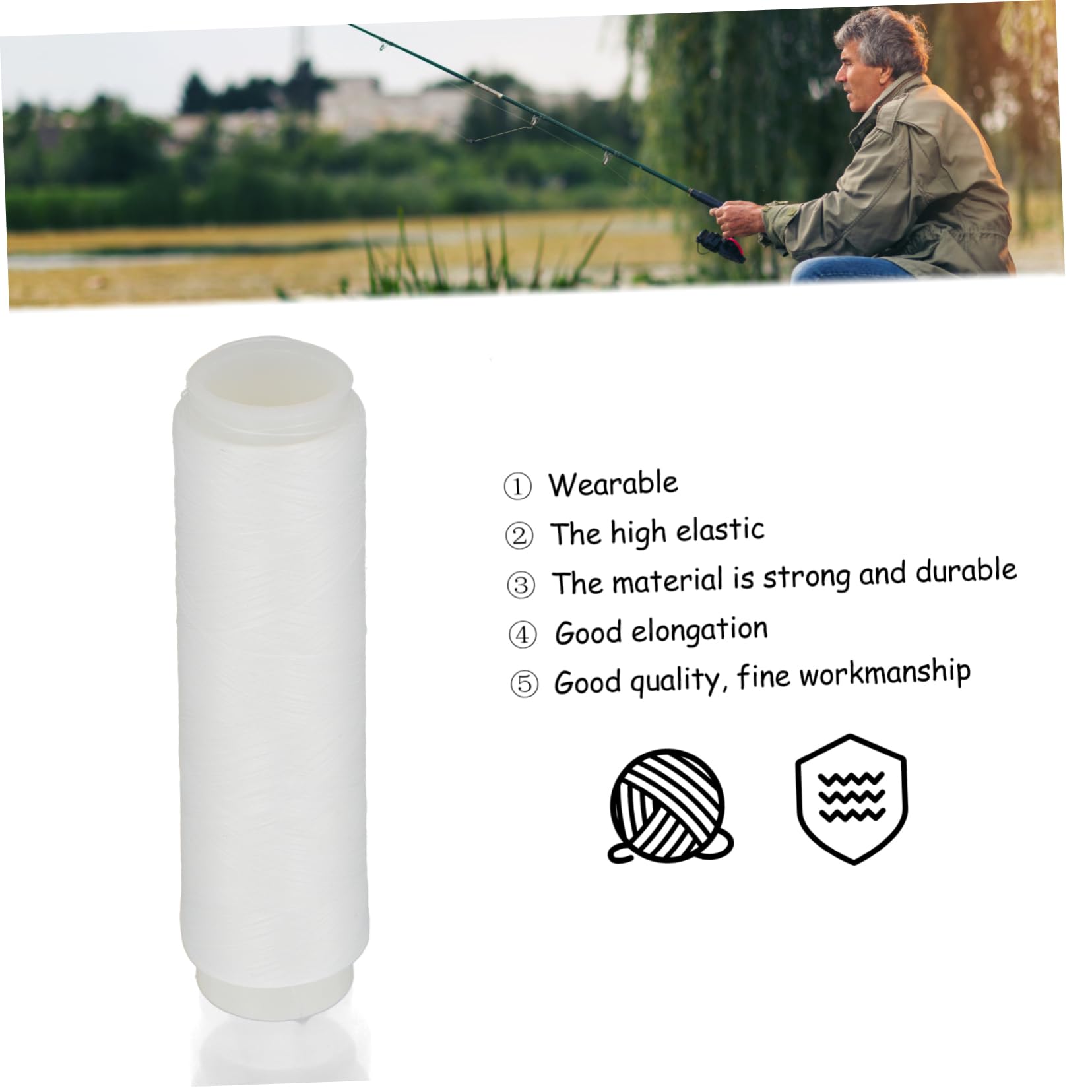 Mikikit 3sets Skid-Proof Wire Compact Size for Bank Boat and Lure Fishing 2rolls*3