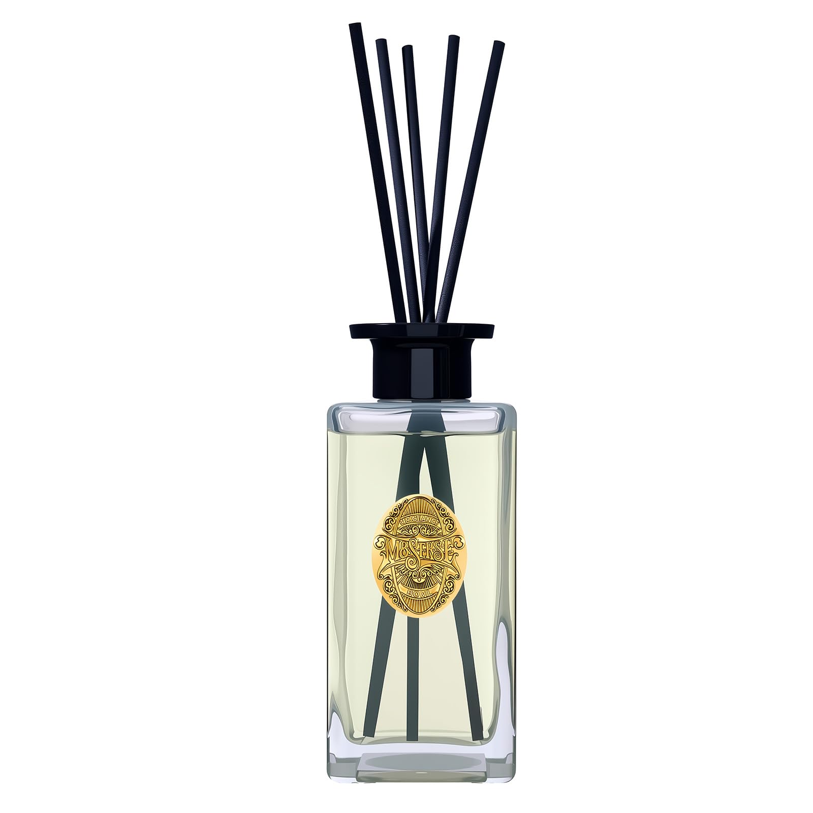 M&SENSE 300ml Raumduft Cremige Vanille Duft|Reed Diffuser mit 7 Duftstäbchen|Luxus Lufterfrischer für Badezimmer,Wohnung,Heimdekoration|Raumduft Stäbchen|Bathroom Shelf Decor