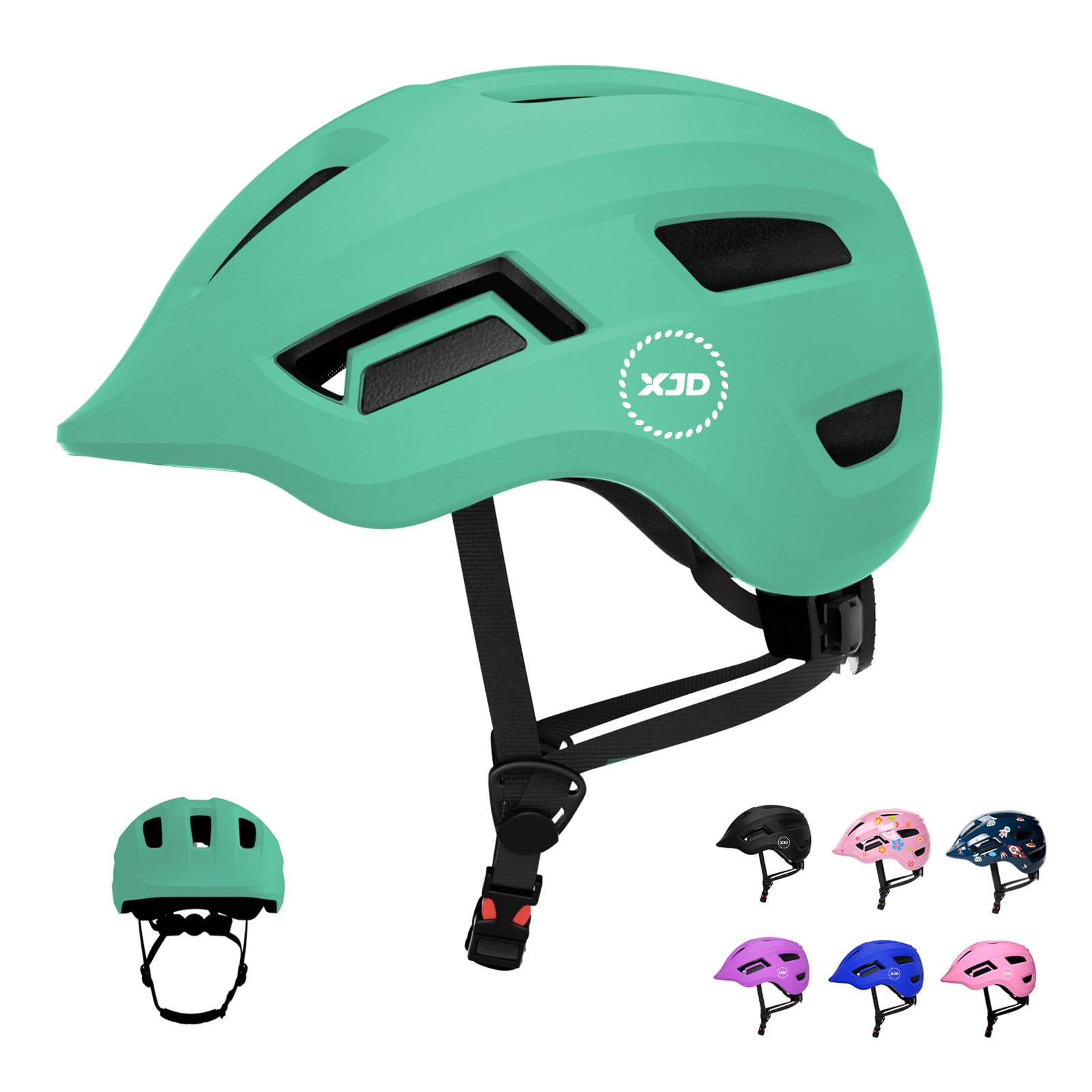 XJD Kids Boys Bike Helmet, Kids Adjustable Helmet 48-56cm, Skateboard Helmet for Girls Boys 2-8 Years CE Certification, Bicycle Helmet (Green, XS) — image 1