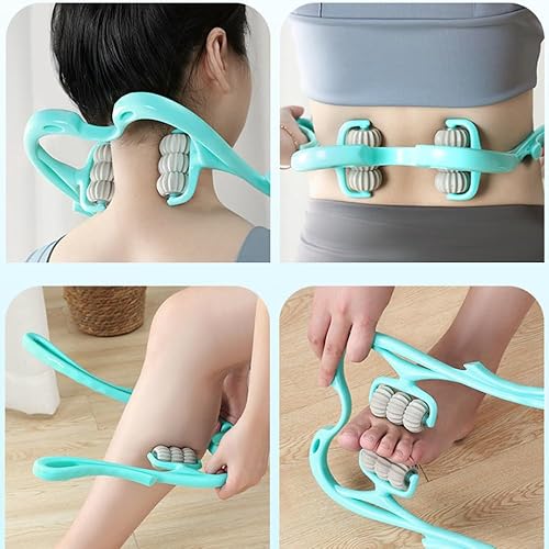 Miniatura 3 de Masajeador de cuello, masajeador de cuello con 6 bolas para aliviar el dolor de tejido profundo, masajeador de mano de cuello y hombros para cuello,