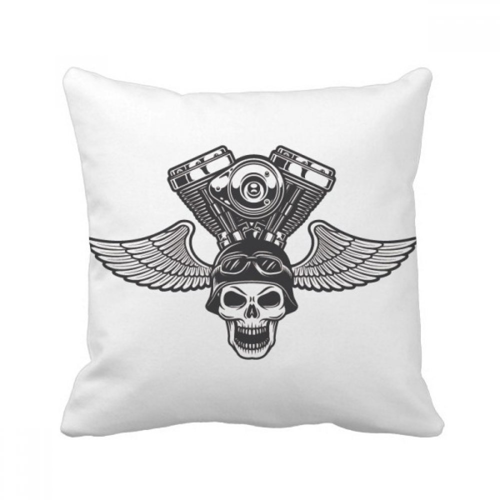 Coussin moto noir 40x40 cm avec insert décoratif pour canapé de salon