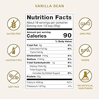 Vista 3 de ICONIC Protein Powder, Vanilla Bean - Sugar Free, Low Carb Protein Powder - Lactose Free, Gluten Free, Non-GMO - 20g Grass Fed Whey & Casein Protein