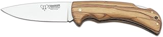 Cudeman Adultes Chasse Couteau de Poche Satin en Bois d'olivier, Longueur de la Lame : 9, Couteau de 1203 cudm, Non renseigné