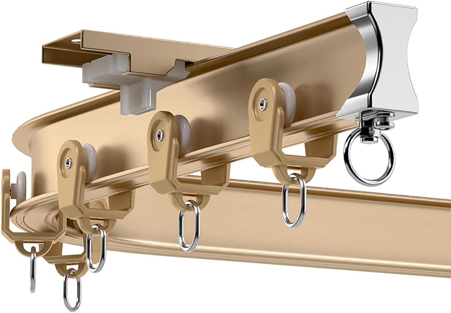 Binario flessibile per soffitto, resistente, pieghevole, divisorio, in alluminio, kit per doccia per camper, finestra a bovindo, 2 m, durevole e versatile (colore: scuro)