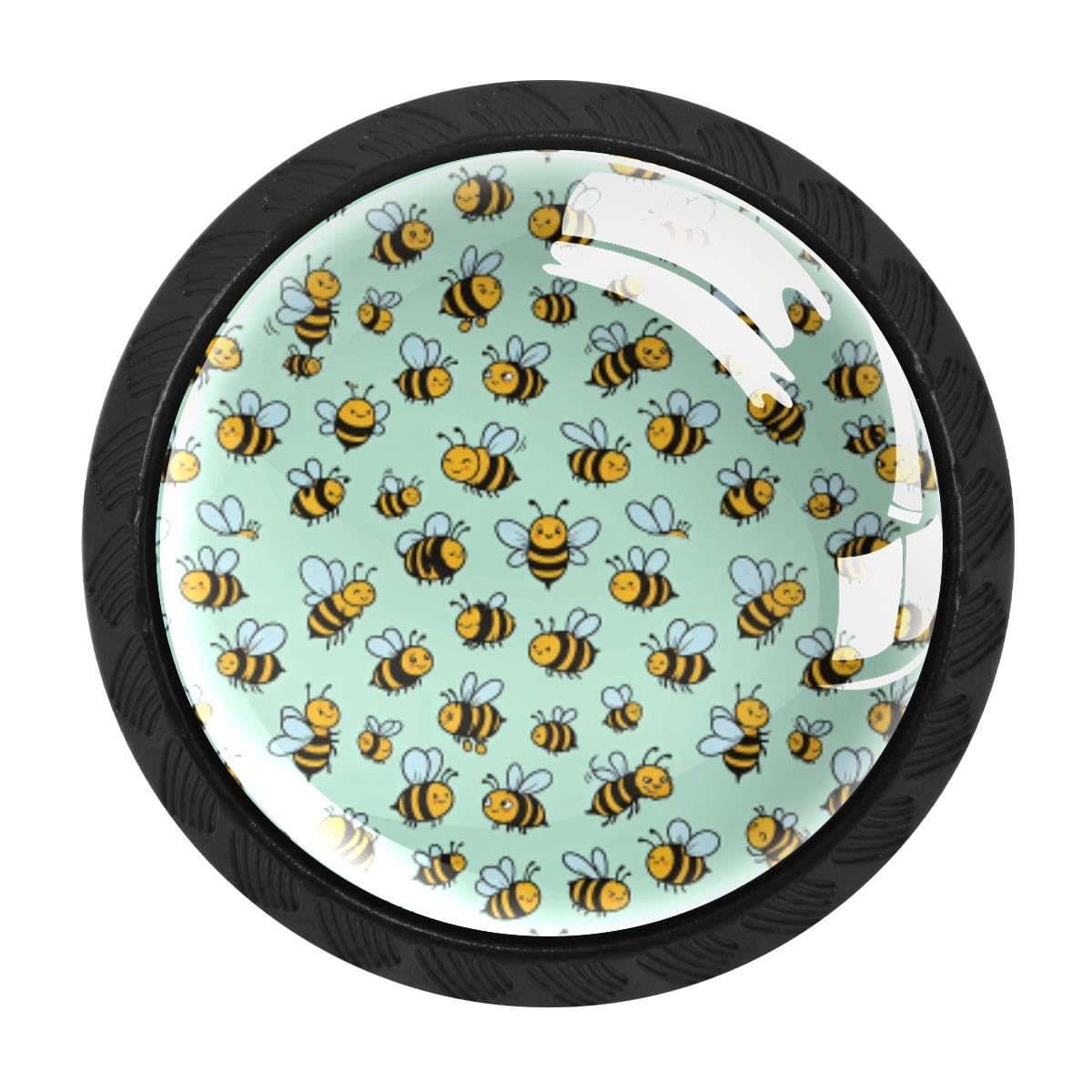 HEOEH 4 PCS Kitchen Cabinet Knobs, Bee Drawer Knobs Dresser Handles